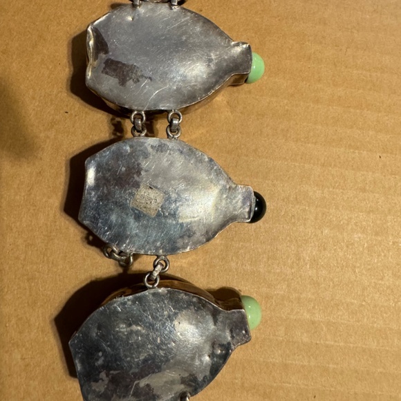 Vintage Ornate Custom Asian Snuff Bottle 925 Bracelet - Picture 6 of 11